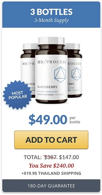 Glucoberry buy 3 bottle